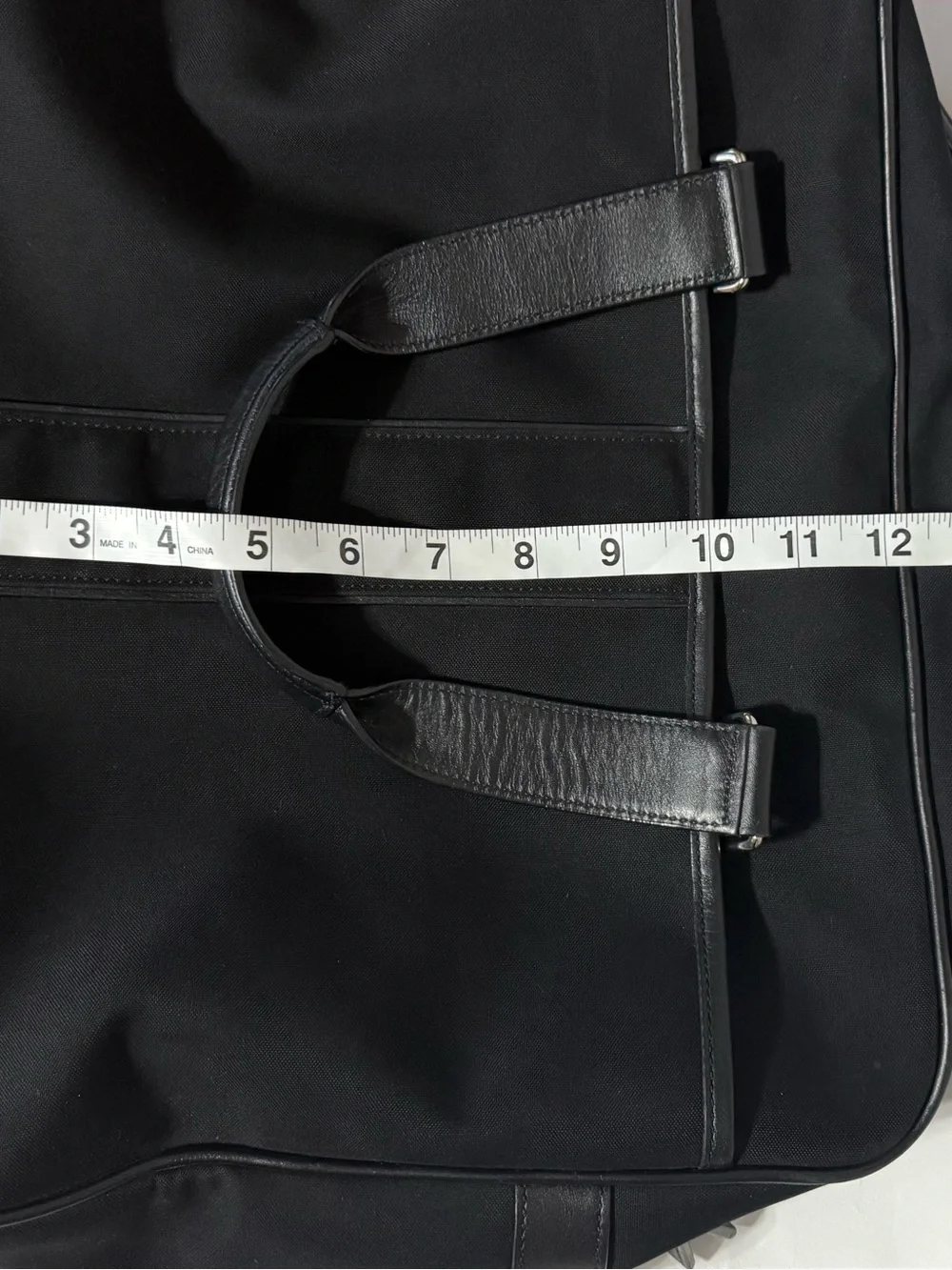 Coach F70048 Black Canvas Leather Laptop Briefcase Messenger Bag